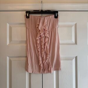 Wet Seal Light Pink Ruffle Tube Top